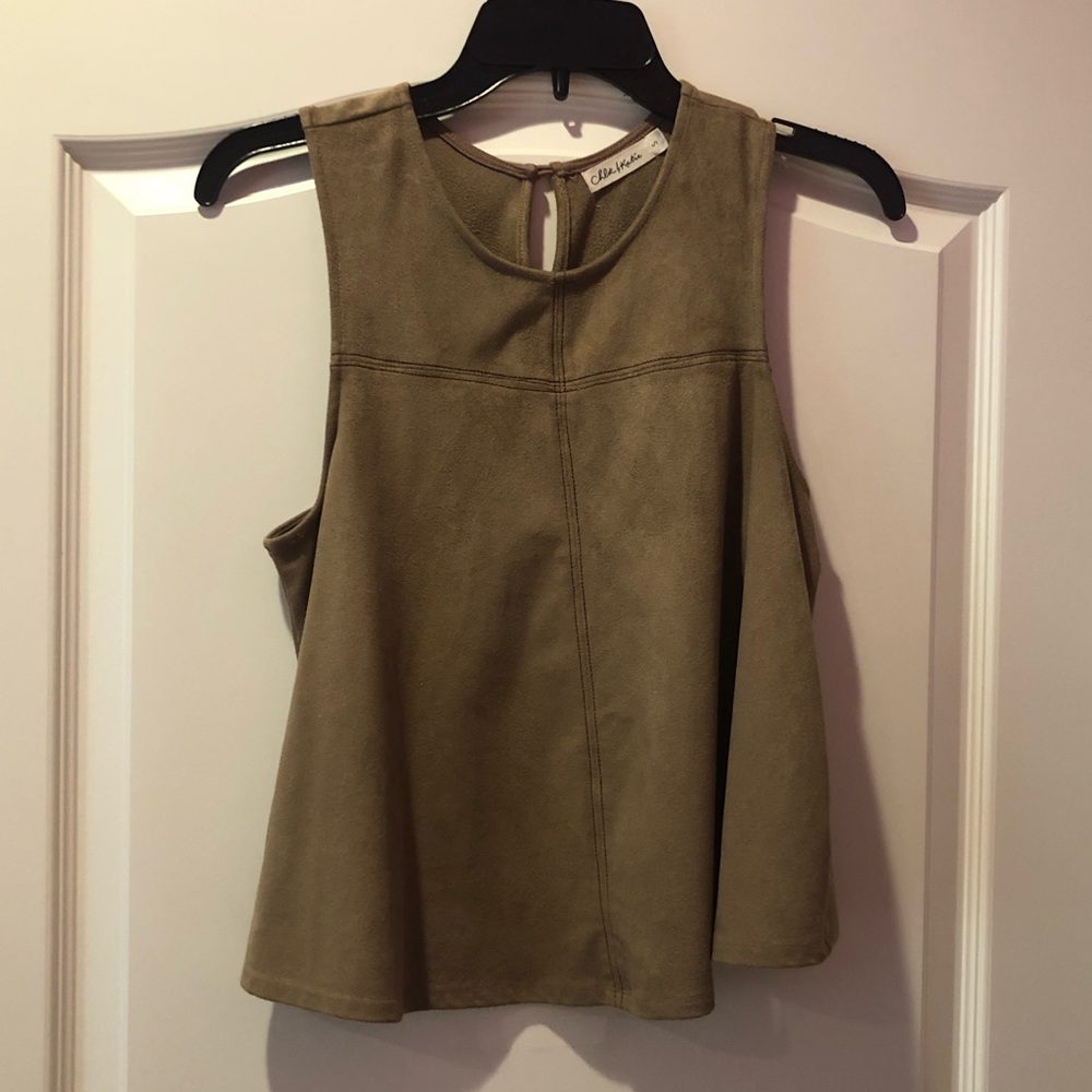 Tan suede tank (S)